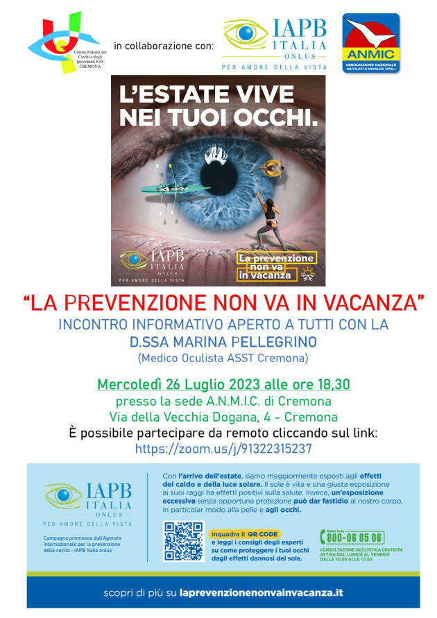 UICI Cremona La prevenzione non va in vacanza