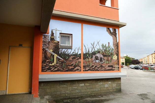 Brescia Murale Scuola Carducci associazione Carcere e Territorio