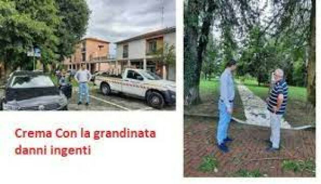 A CREMA DANNI PER QUASI 19 MILIONI DI EURO A SEGUITO  GRANDINATA  25 LUGLIO 2023