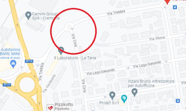 (CR) Progetto definitivo per realizzazione rotatoria tra le vie Ciria e Trebbia