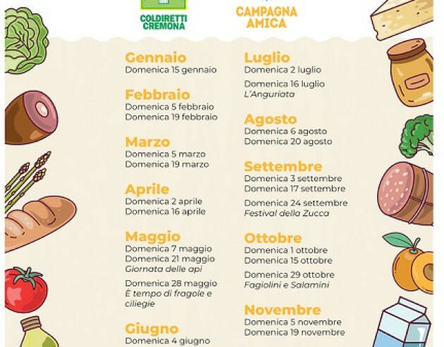 Coldiretti Agosto con Campagna Amica: una spesa ricca di vitamine e tanto gusto