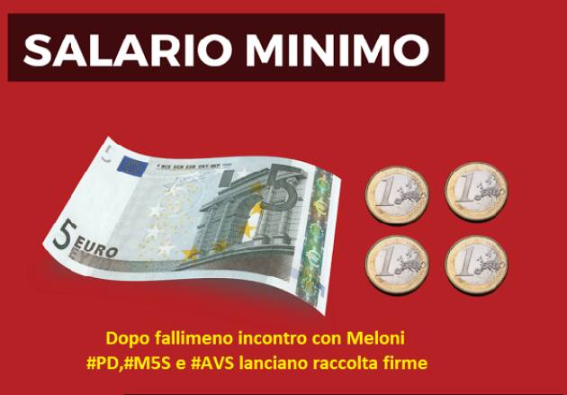 Salario minimo. Parte la RACCOLTA FIRME   Fumata nera al vertice a Palazzo Chigi.