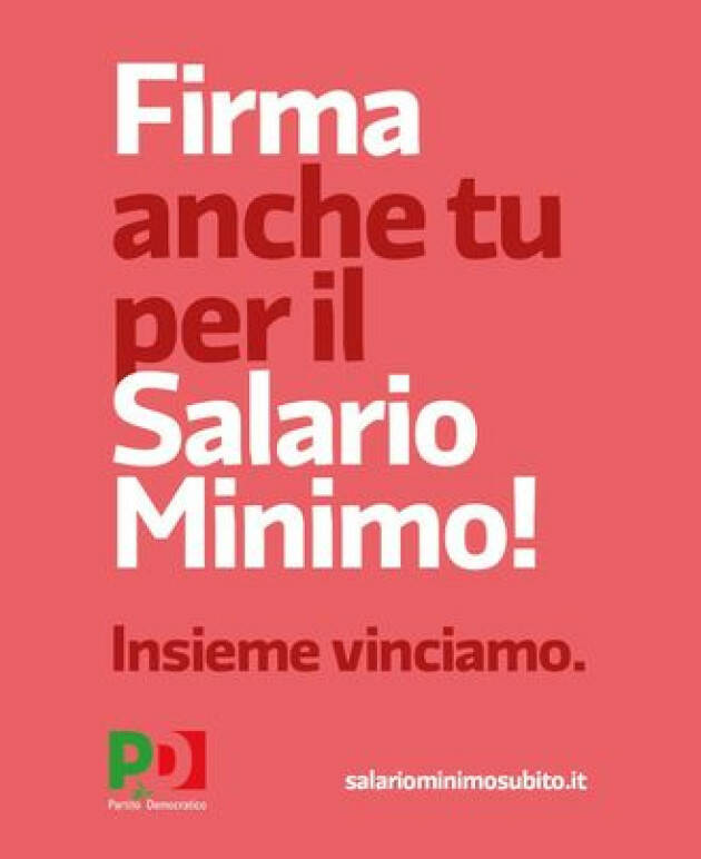  PD Cremona Al via la campagna di raccolta firme a sostegno del salario minimo