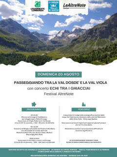 Legambiente Echi tra i ghiacciai - Evento in Val Dosdè – Val Viola