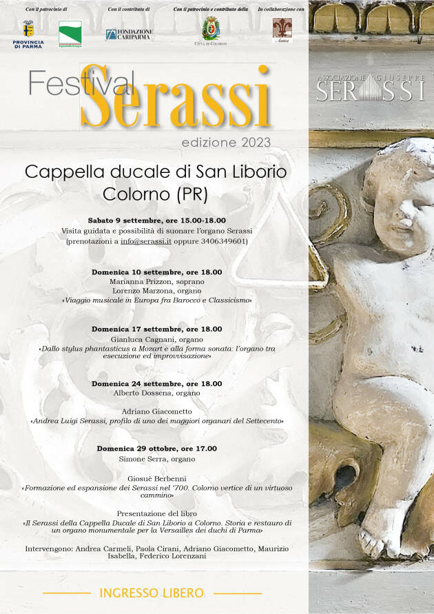 [Associazione Serassi] Festival Serassi 2023 - Colorno (PR) Evento 29 ottobre