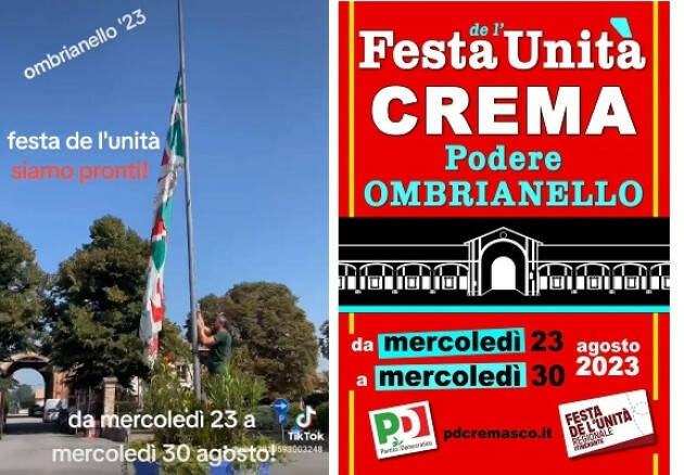 Ombrianello 2023  Festa dell'Unità  Crema  dal 23 al 30 agosto (Video)