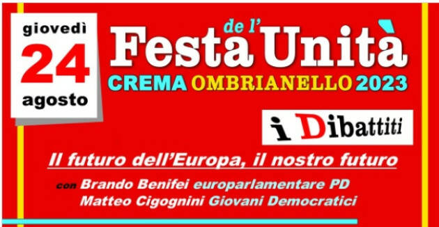  FU Crema  Dibattito con Brando Benifei (#PD) Europa il nostro futuro  (Video)