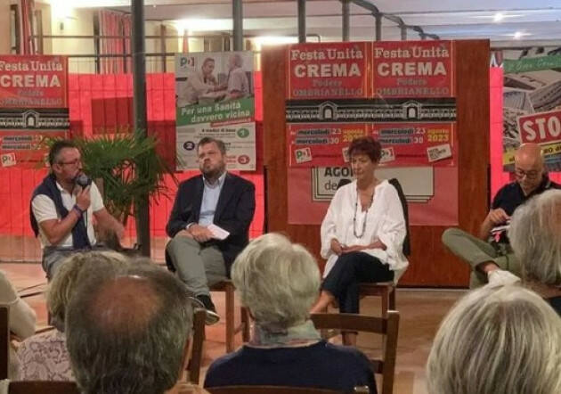 FestaUnitàCrema Lo scorso 29/8 dibattito con Majorino: Con la salute non si scherza