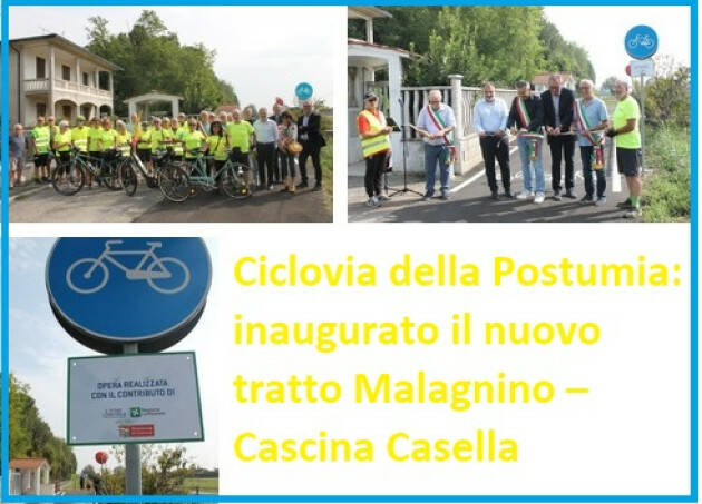 Ciclovia della Postumia: inaugurato il nuovo tratto Malagnino – Cascina Casella