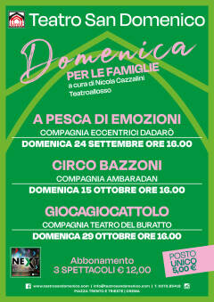 Crema Teatro San Domenico Domenica per le famiglie evento 24 settembre
