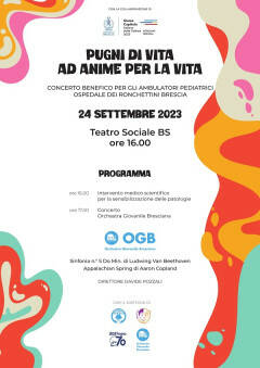 Brescia ‘PUGNI DI VITA AD ANIME PER LA VITA’  24 SETTEMBRE ORE 16 – TEATRO SOCIALE