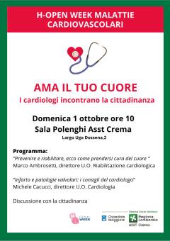 ASST Crema “Ama il tuo cuore”, i cardiologi incontrano la cittadinanza