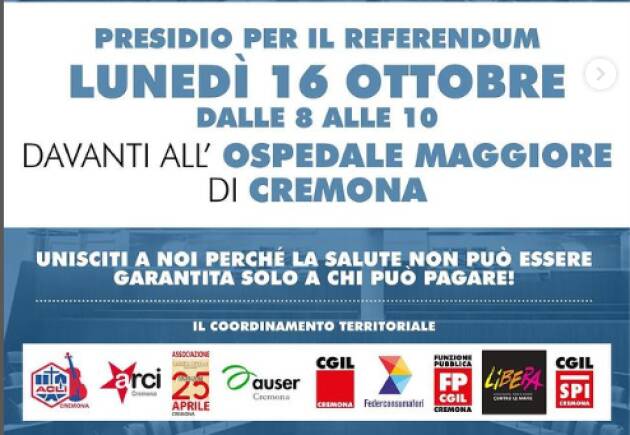 Cgil Cremona  SANITÀ LOMBARDA: RIPRENDIAMOCI LA PAROLA!