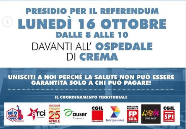 Cgil Cremona  SANITÀ LOMBARDA: RIPRENDIAMOCI LA PAROLA!