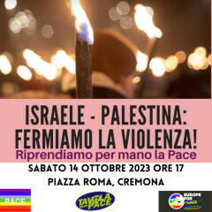 (CR) Tavola della Pace ..tutti in piazza per  fermare la guerra in Terra Santa