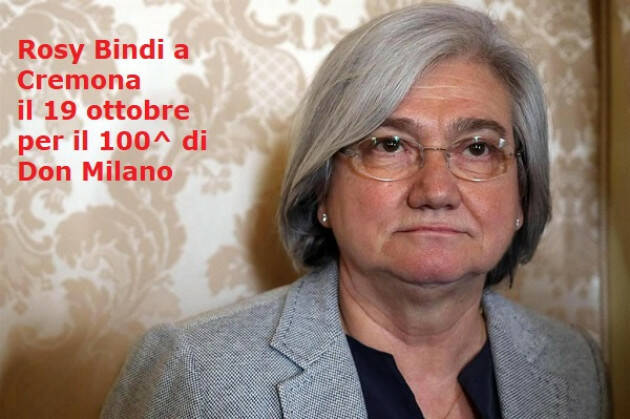 Ass.25 Aprile Per il 100esimo nascita Lorenzo Milani Rosy Bindi a Cremona