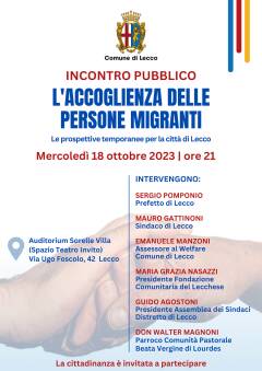 Lecco Incontro su come accogliere i migranti