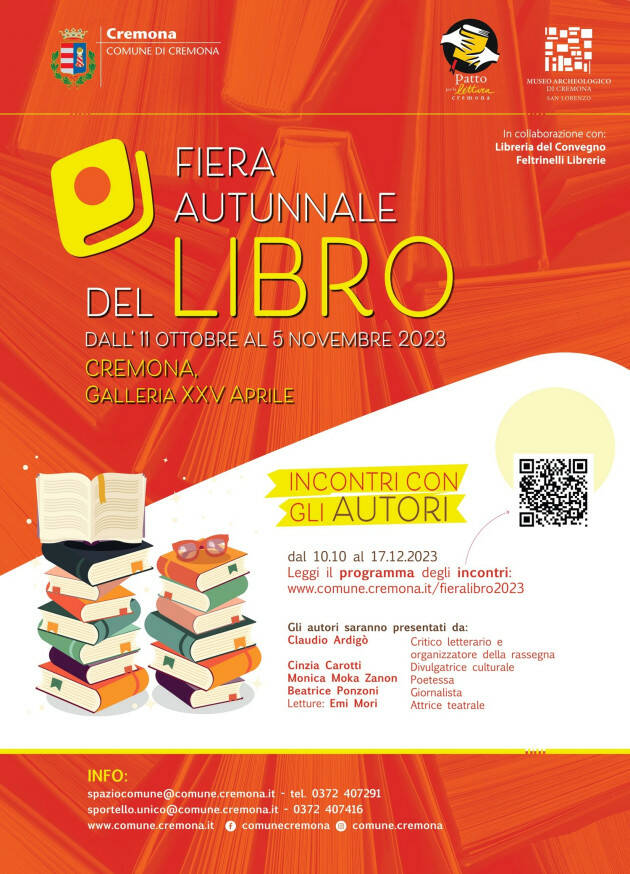 Cremona Torna la Fiera del libro in Galleria 25 Aprile eventi  15-16-17 dicembre 