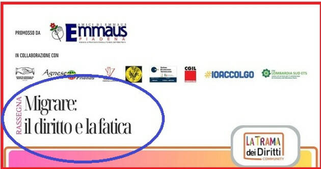 Emmaus Rassegna Migrare: il diritto e la fatica  dal 3 al 24 novembre 