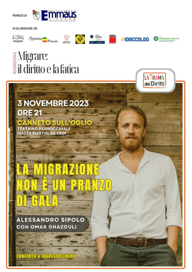 Emmaus 'Migrare' : concerto 'La migrazione non è un pranzo di gala