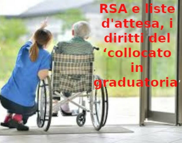 Anziani ADUC RSA e liste d'attesa, i diritti del ‘collocato in graduatoria’