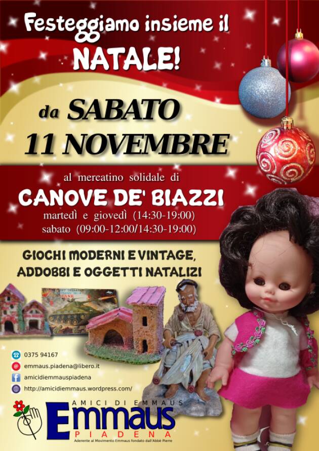 Santa Lucia al mercatino solidale Emmaus di Canove de’ Biazzi