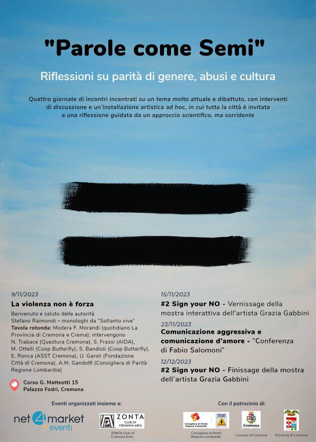 NET4MARKET (CR) PAROLE COME SEMI Riflessioni su parità di genere, abusi e cultura.
