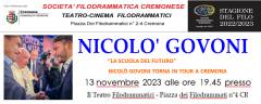 NICOLÒ GOVONI TORNA IN TOUR A CREMONA