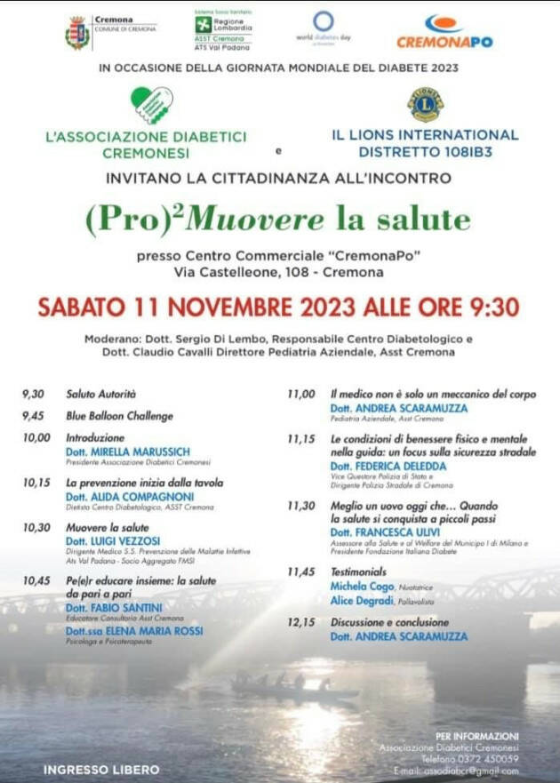 (CR) GIORNATA MONDIALE DEL DIABETE