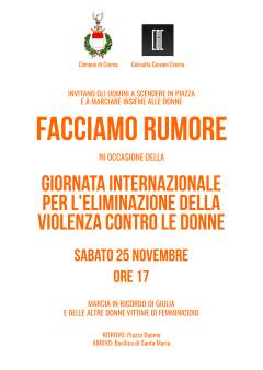 Crema Fiaccolata FACCIAMO RUMORE: scendiamo in piazza e marciamo con le donne