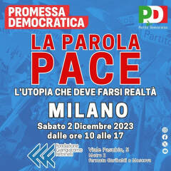 Milano La Parola Pace , utopia da realizzare