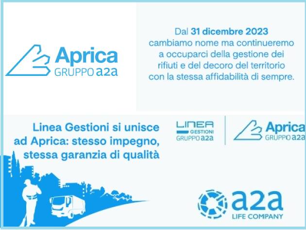 LINEA GESTIONI SI UNISCE AD APRICA A2A L’operazione, al via dal 31 dicembre 2023