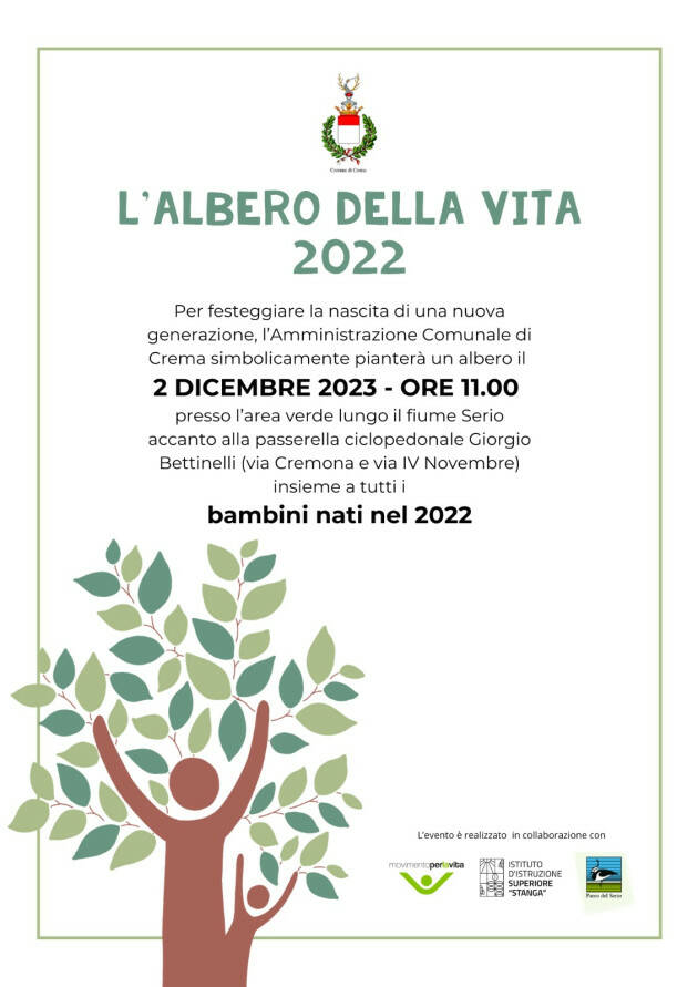 Crema Evento  L'Albero della vita - sabato 2 dicembre 2023 ore 11