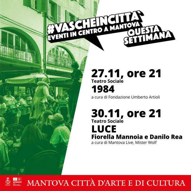 Newsletter n. 83 || 27/11/2023 ||  Promozione Culturale e Turistica Città Mantova