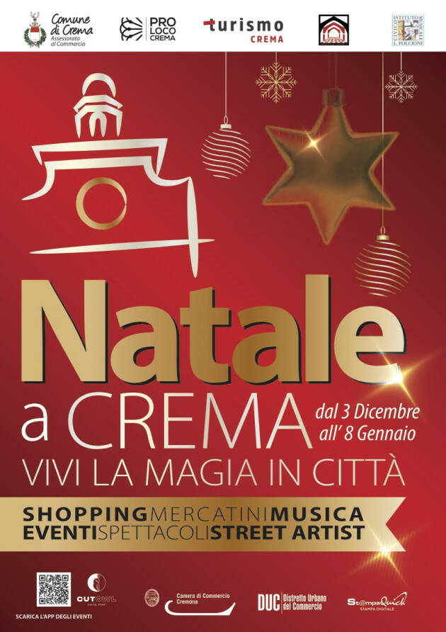 Programma iniziative Natale 2024 a Crema