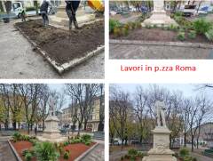 (CR) Prosegue il restyling dei giardini pubblici di piazza Roma