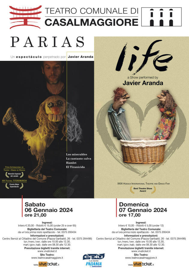 Teatro Casalmaggiore  Javier Aranda (Spagna) 'PARIAS'