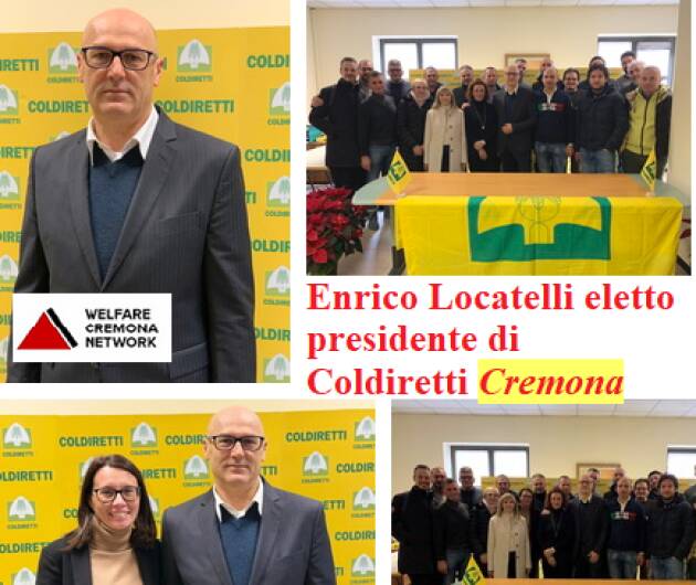 Enrico Locatelli eletto presidente di Coldiretti Cremona