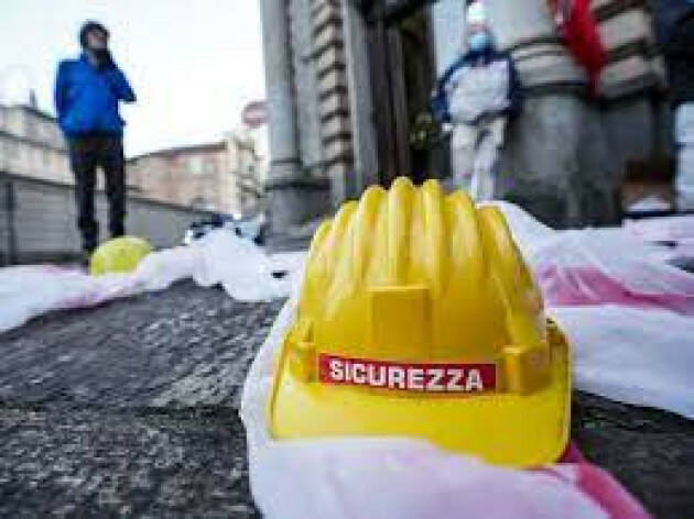 VEGA :MORTI SUL LAVORO IN ITALIA DA GENNAIO A NOVEMBRE SONO QUASI 1000 LE VITTIME (968)