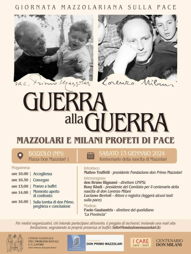 Bozzolo Convegno Guerra alla Guerra con la presenza di Rosy Bindi