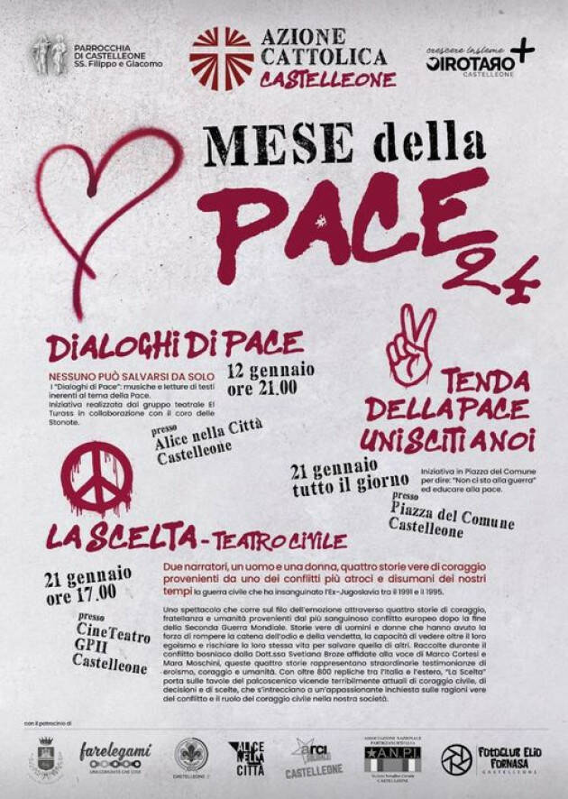 Gennaio 2024 Mese della Pace a Castelleone