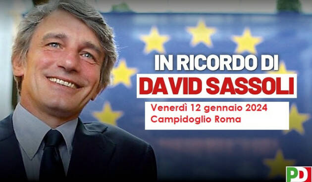 Pd: 'L’eredità di David Sassoli. Un viaggio verso una nuova Europa'