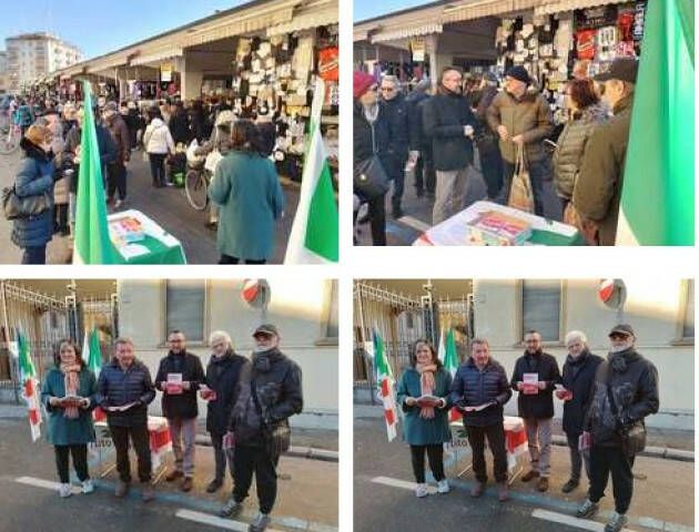 PD Sanità Volantinaggio Mercato Crema  Piloni al banchetto