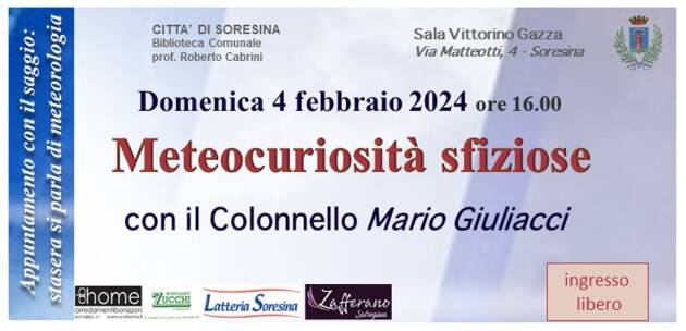 Soresina Stasera si parla di meteorologia con Mario Giuliacci