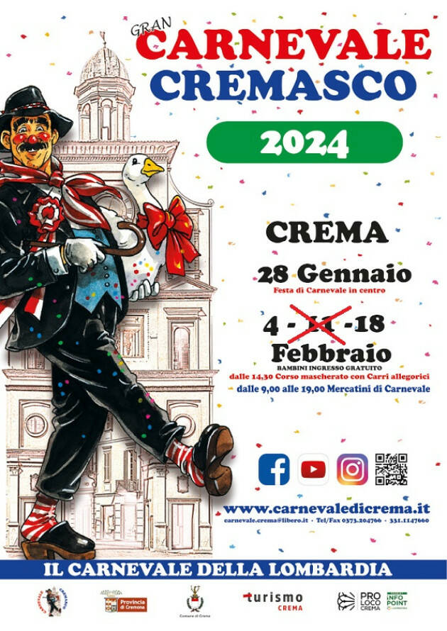 CREMA ANNULLATA LA SECONDA SFILATA DEI CARRI ALLEGORICI DEL CARNEVALE CREMASCO 