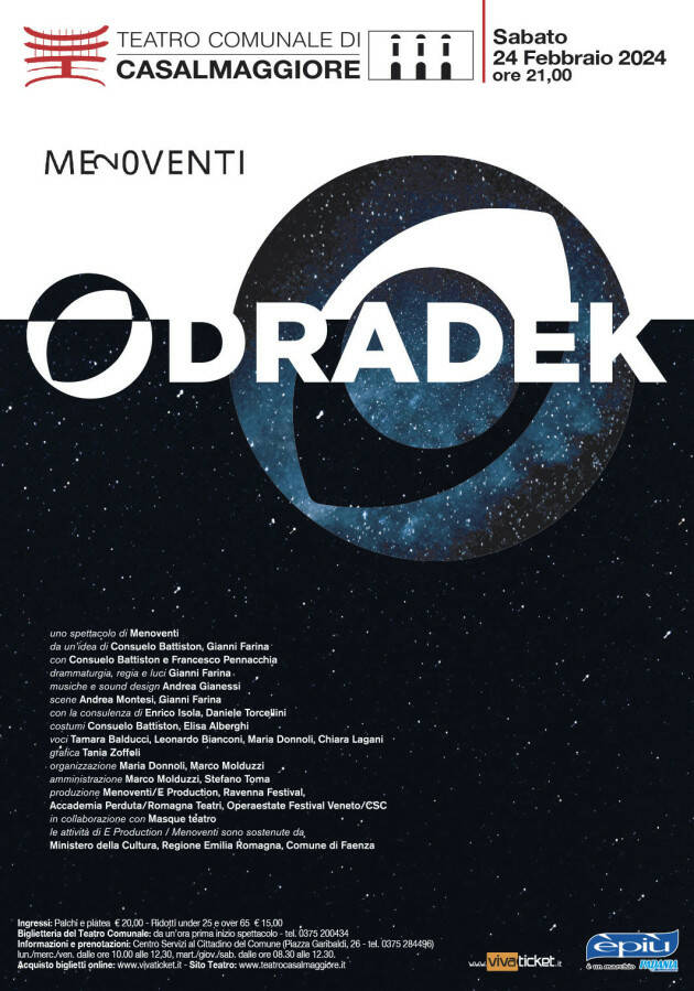 Teatro di Casalmaggiore 'ODRADEK' uno spettacolo di Menoventi