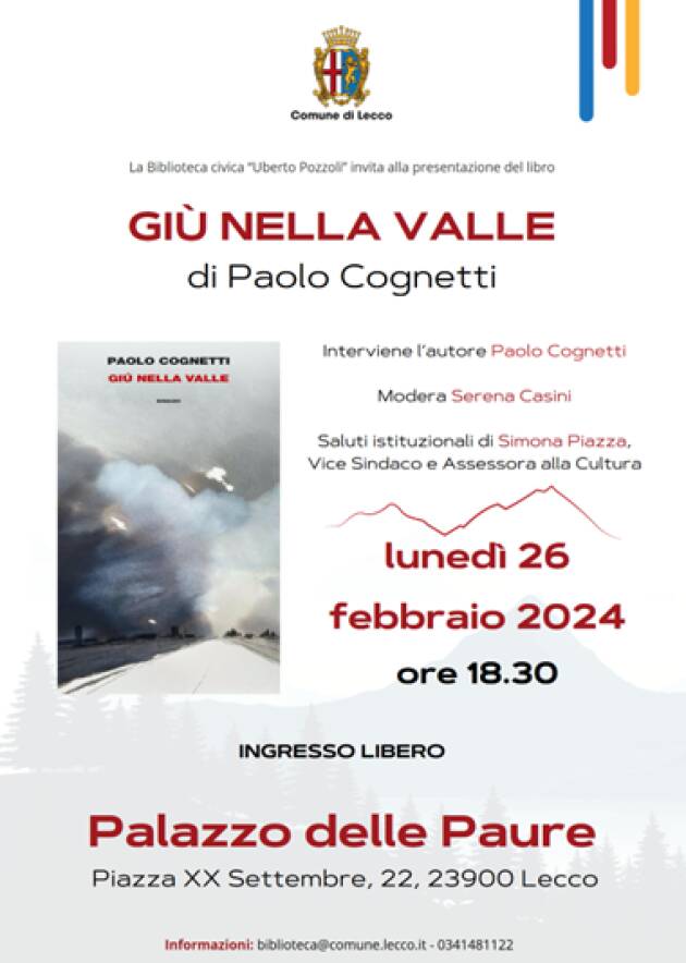 Lecco Paolo Cognetti con 'Giù nella Valle' (WL)