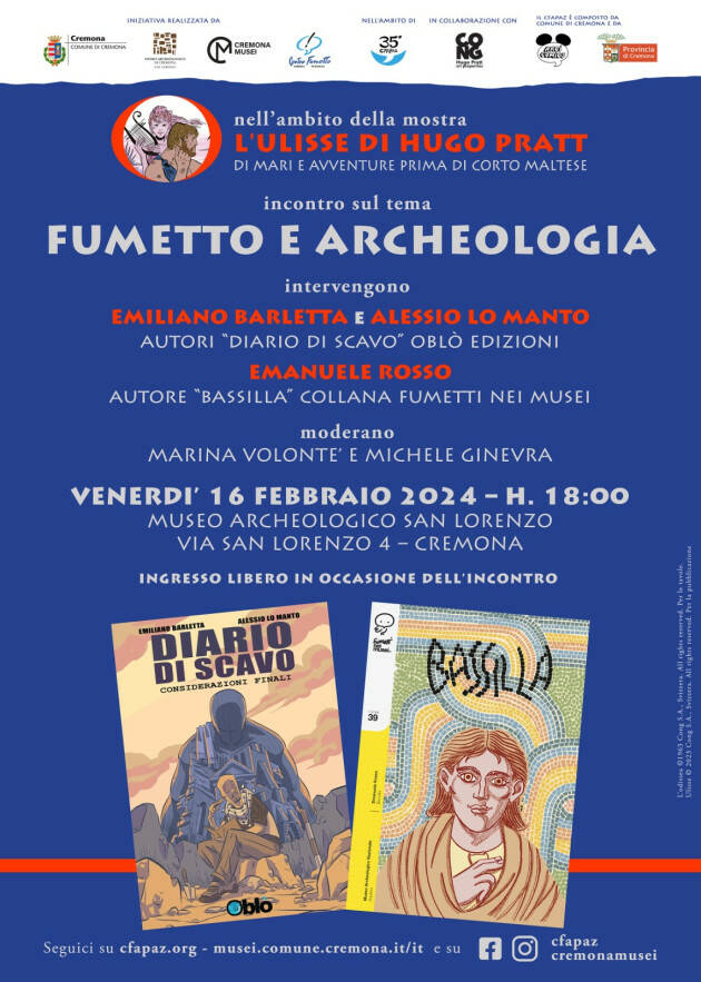 (CR) L’ULISSE DI HUGO incontro sul tema FUMETTO E ARCHEOLOGIA
