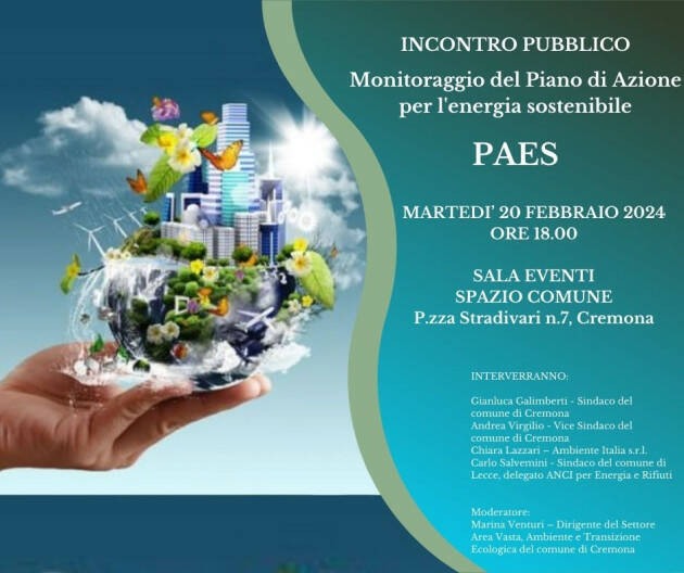 (CR) Incontro pubblico sul monitoraggio del PAES