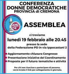 Conferenza Donne Democratiche Provincia di Cremona